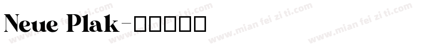 Neue Plak字体转换